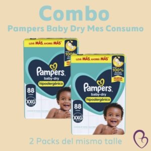 Combo Pampers Baby Dry Mes Consumo